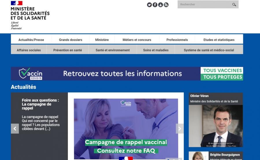 Solidarites-sante-gouv.fr : le site du Ministère de la Santé
